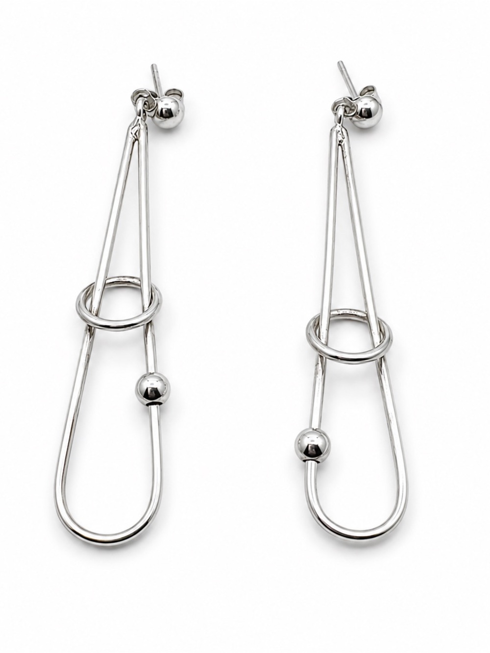 Sterling Silver Pendulum Drop Earrings